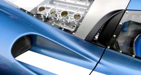 Four of the LM69’s six chrome velocity stacks