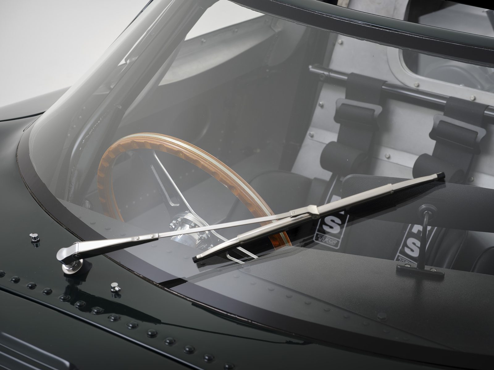 XJ13 Toolroom Copy — cockpit and windscreen detail