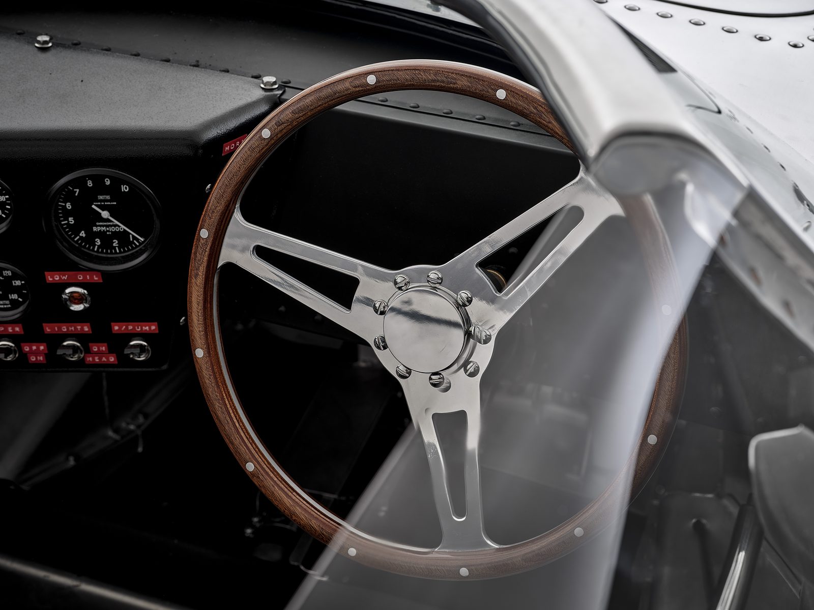 XJ13 Toolroom Copy — polished-aluminium cockpit