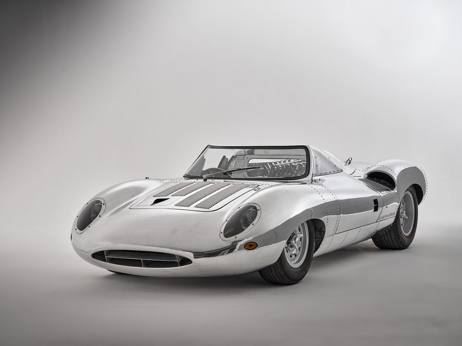 XJ13 Toolroom Copy — polished aluminium, front view